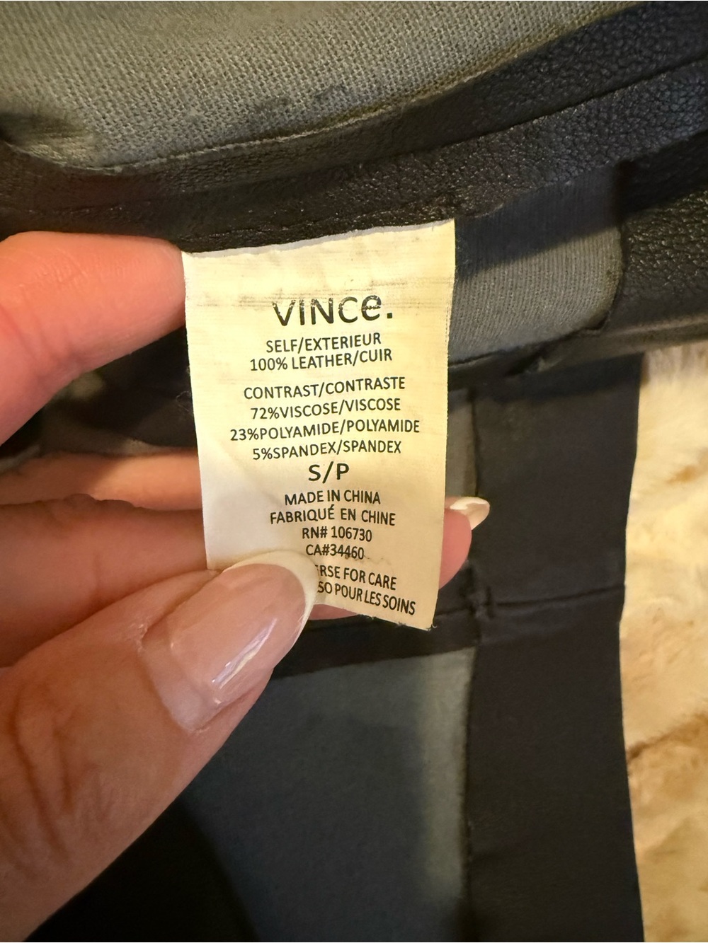 Vince Black Leather Mini Shift Dress Size Small - Picture 7 of 7